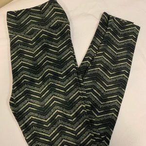 TC chevron leggings Black/yellow-green